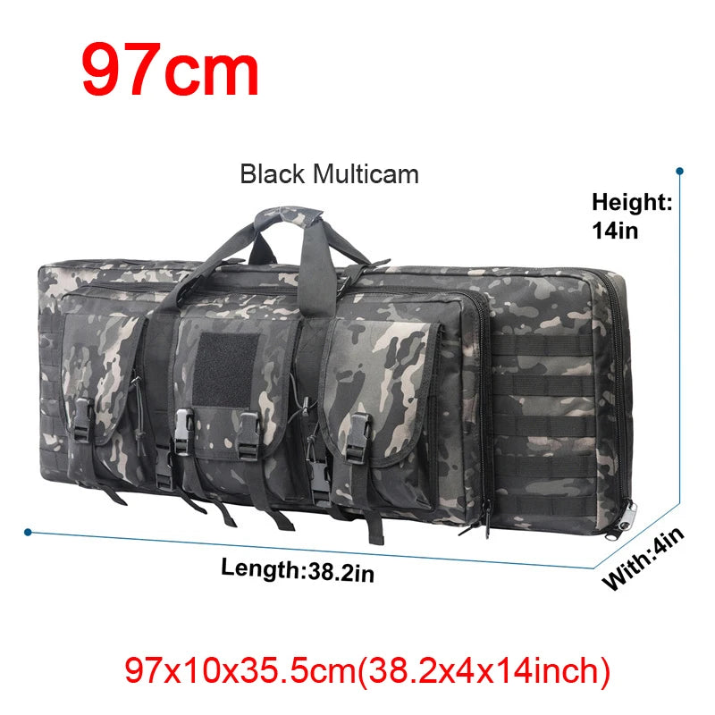 LQARMY Tactical Double Rifle Case Molle Sniper Airsoft Bag