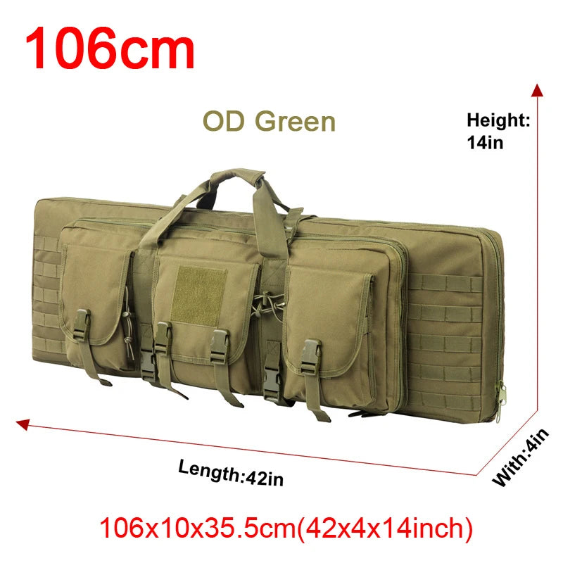 LQARMY Tactical Double Rifle Case Molle Sniper Airsoft Bag