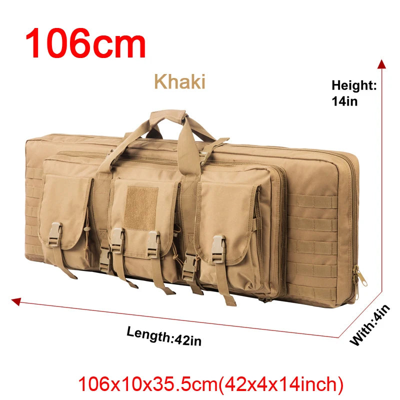 LQARMY Tactical Double Rifle Case Molle Sniper Airsoft Bag