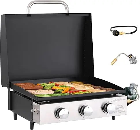 Trail Harbor Portable Griddle Tabletop Ceramic Coated Cast