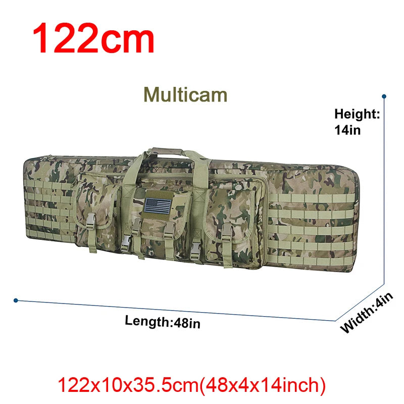 LQARMY Tactical Double Rifle Case Molle Sniper Airsoft Bag