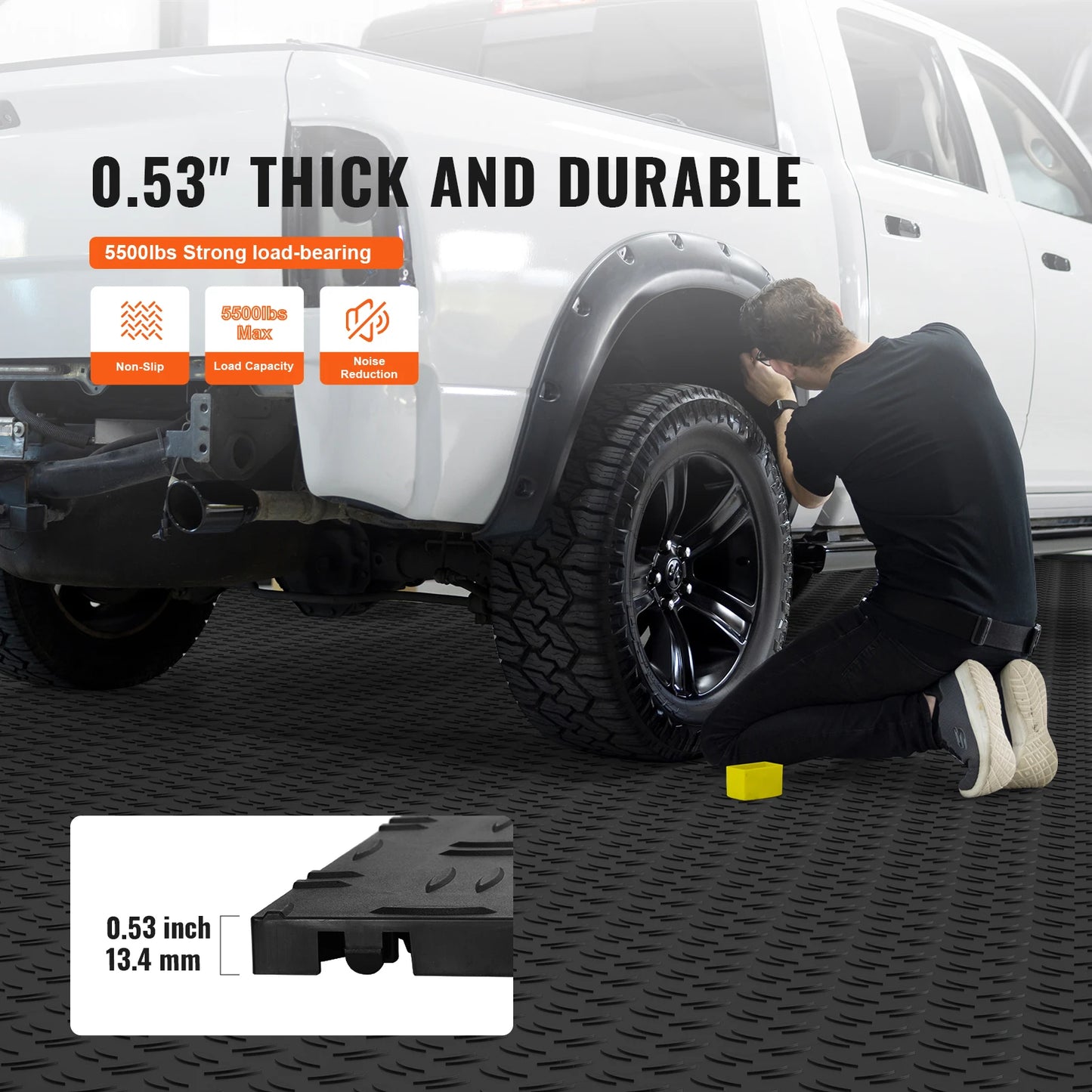 SucceBuy Interlocking Garage Tiles Non Slip Floor Covering