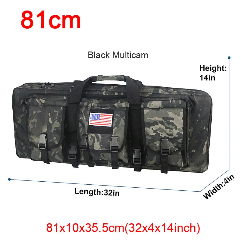LQARMY Tactical Double Rifle Case Molle Sniper Airsoft Bag