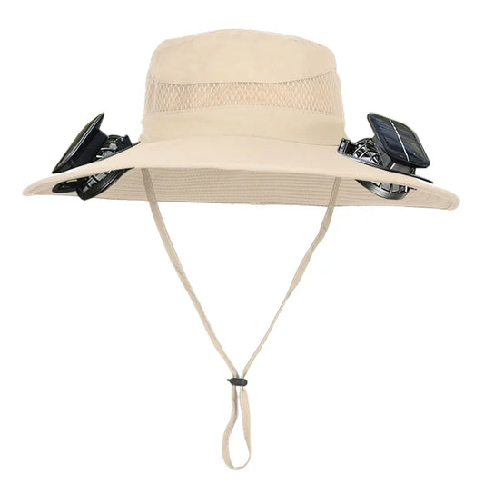 Craft of Weaving Tat Solar Fan Sun Hat With CoolingFans