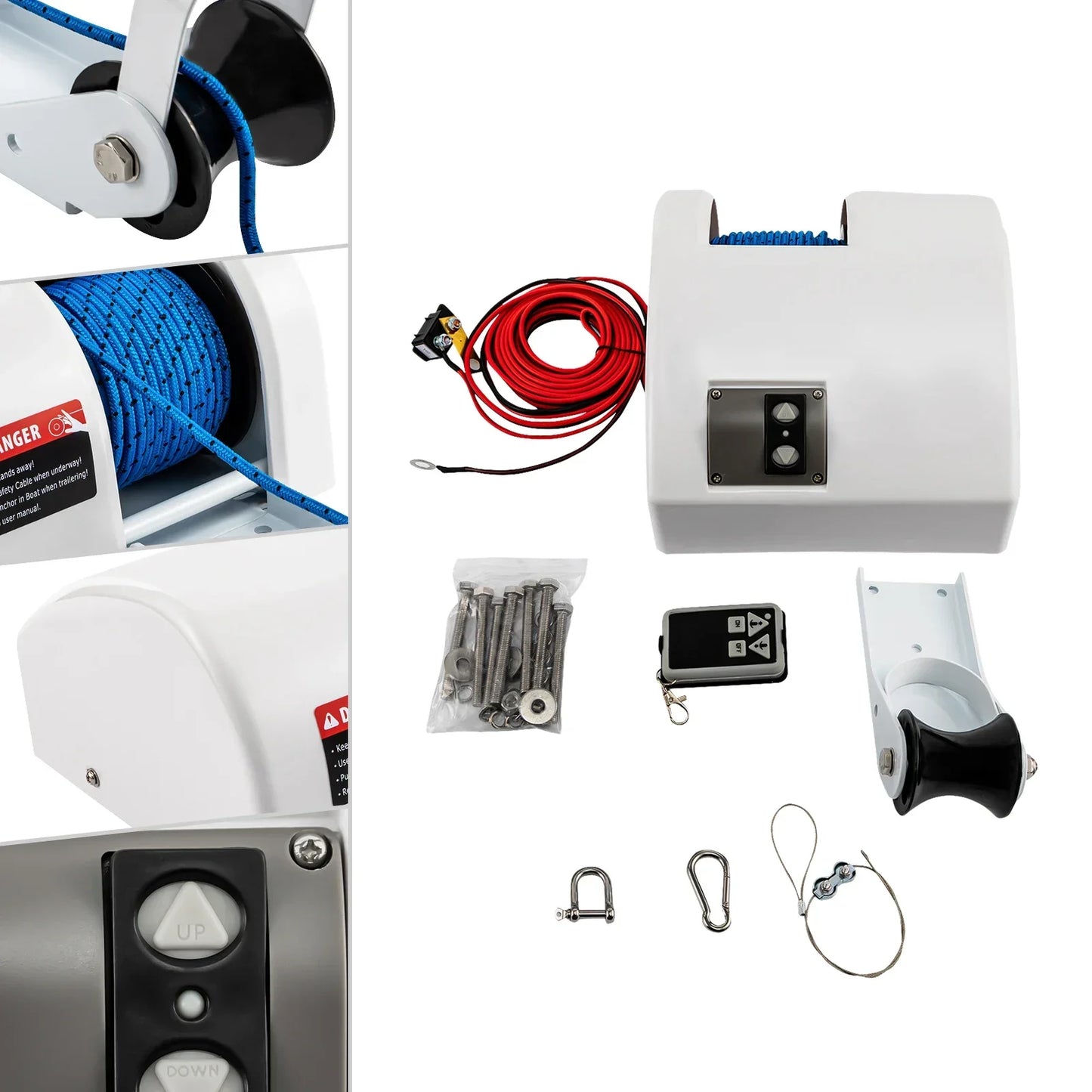 Electric Anchor Winch 12V 45LBS With Remote Controller