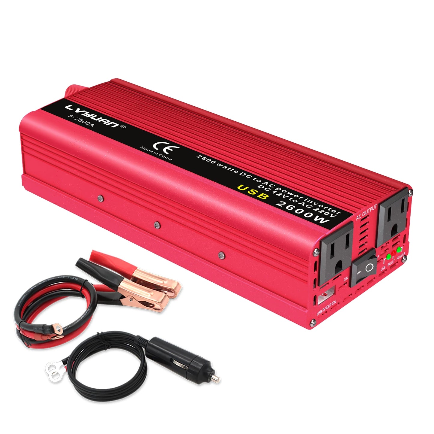 Foval DC To AC Inverter 1500W 2000W 2600W For Vehicles
