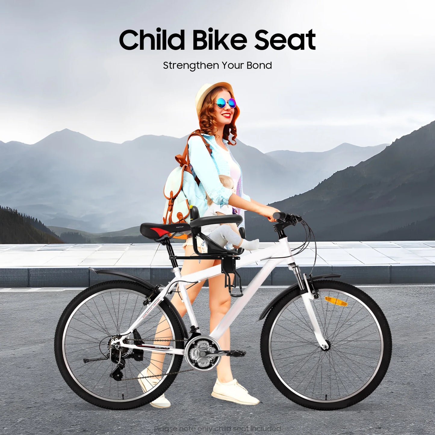 CNCEST Front Mounted Child Bike Seat for Mountain Bikes
