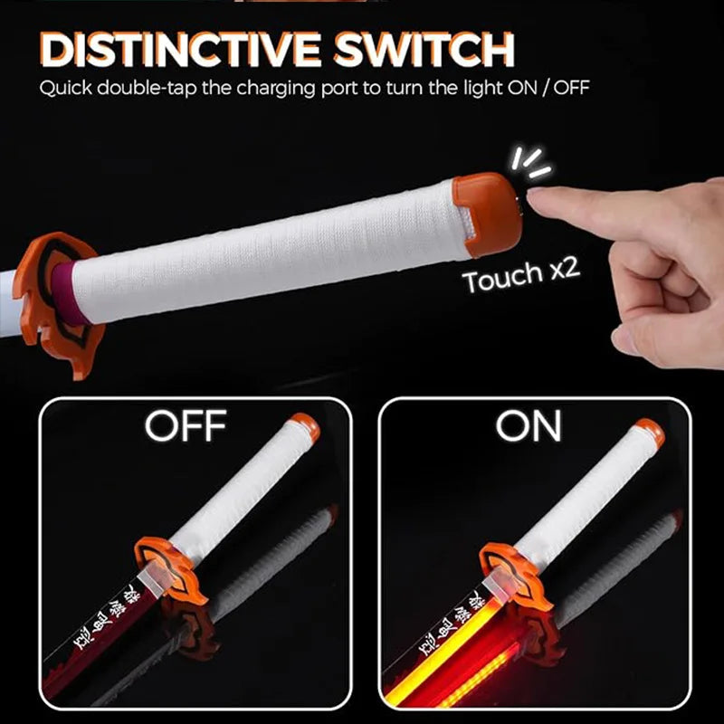 Demon Slayer Katana LED Light Up Cosplay Sword Prop
