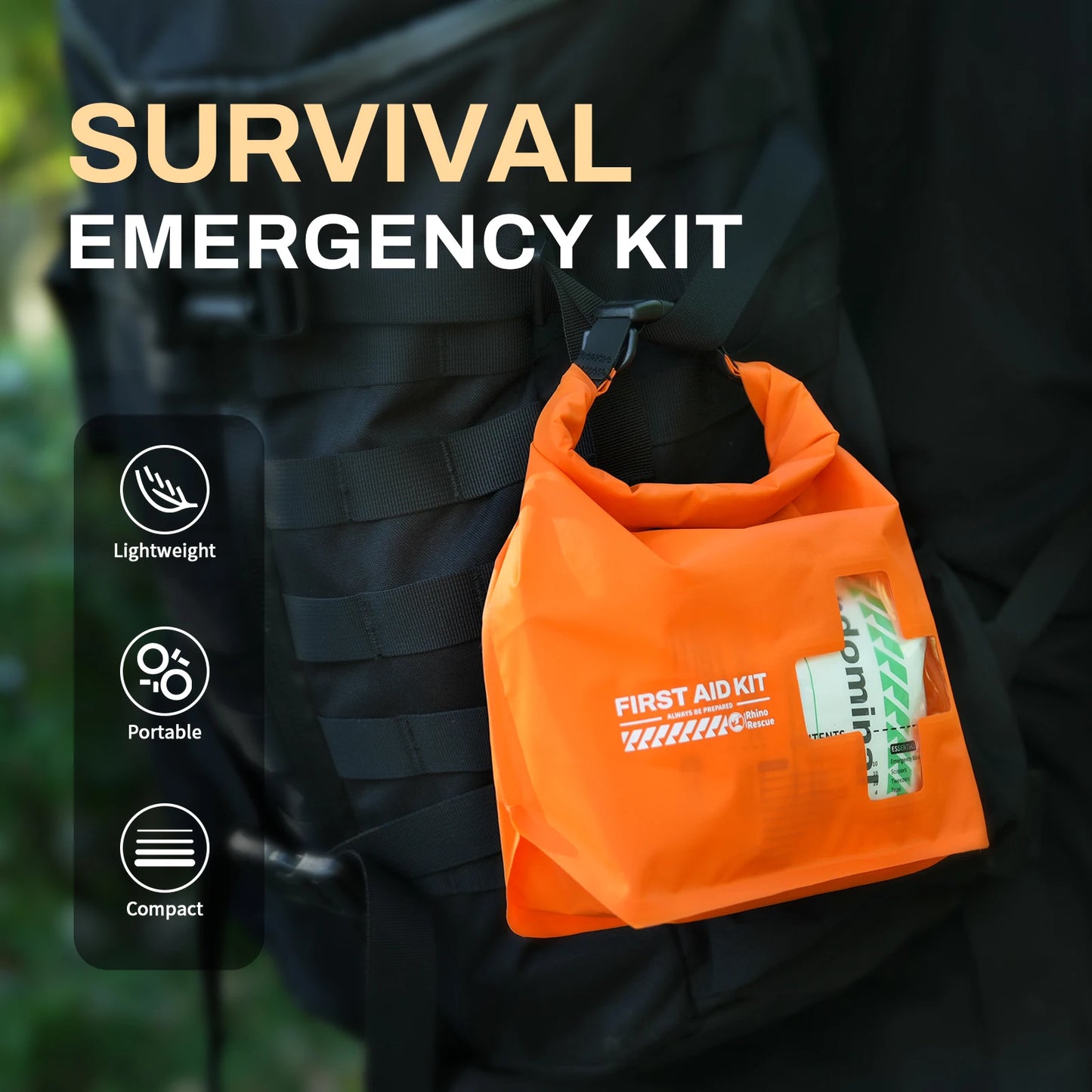 Rhino Rescue Waterproof First Aid Kit Boat Dry Bag Kayak