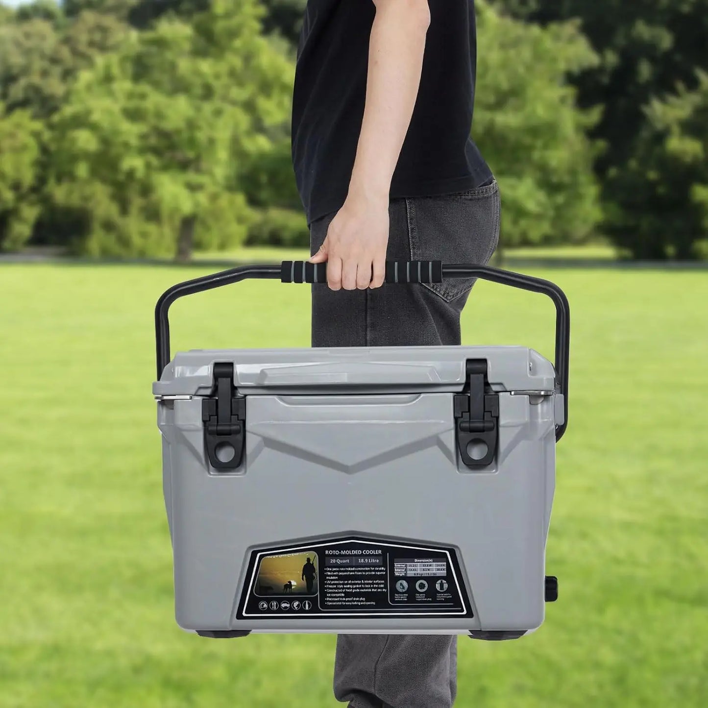 HiMISSH Ice Cooler With Cup Holder And Bottle Openers