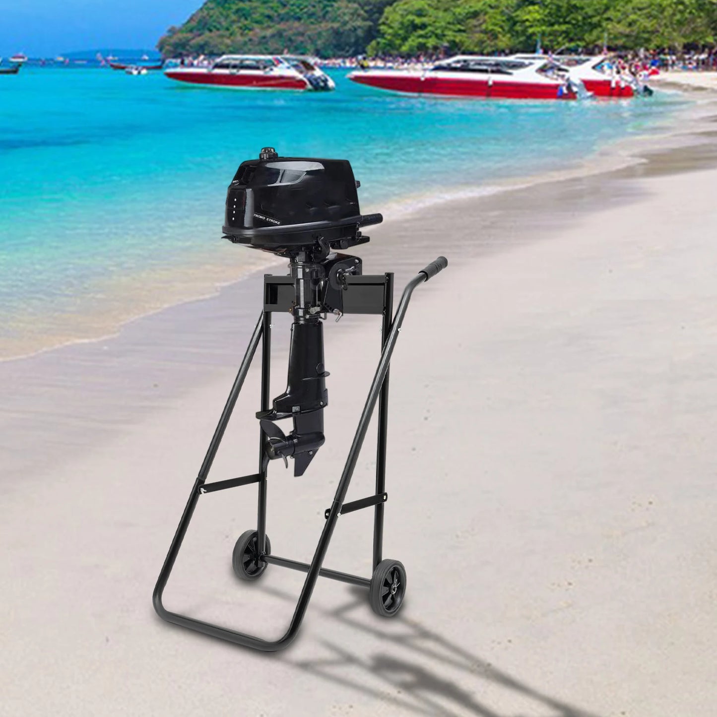 Hignconcerned Folding Outboard Boat Motor Cart Heavy Duty