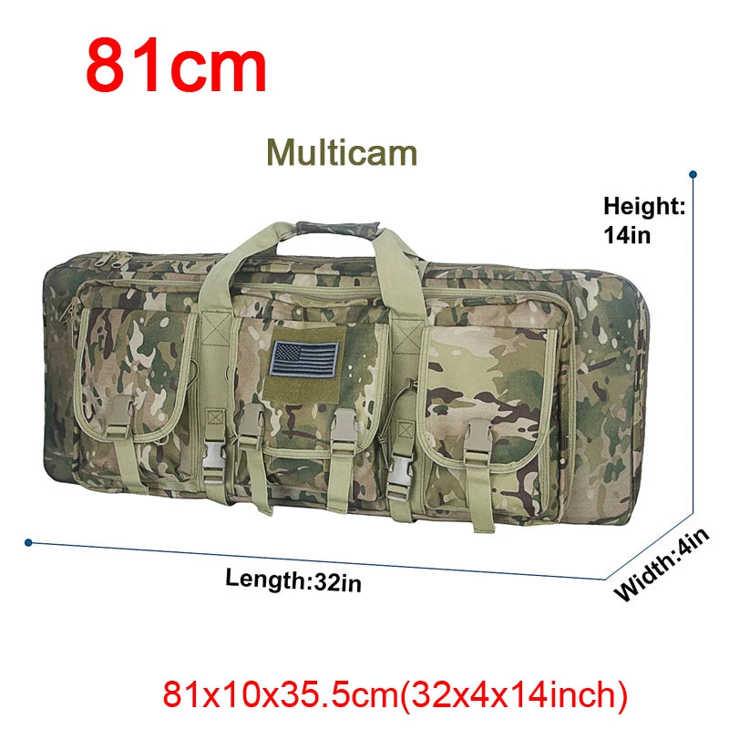 LQARMY Tactical Double Rifle Case Molle Sniper Airsoft Bag