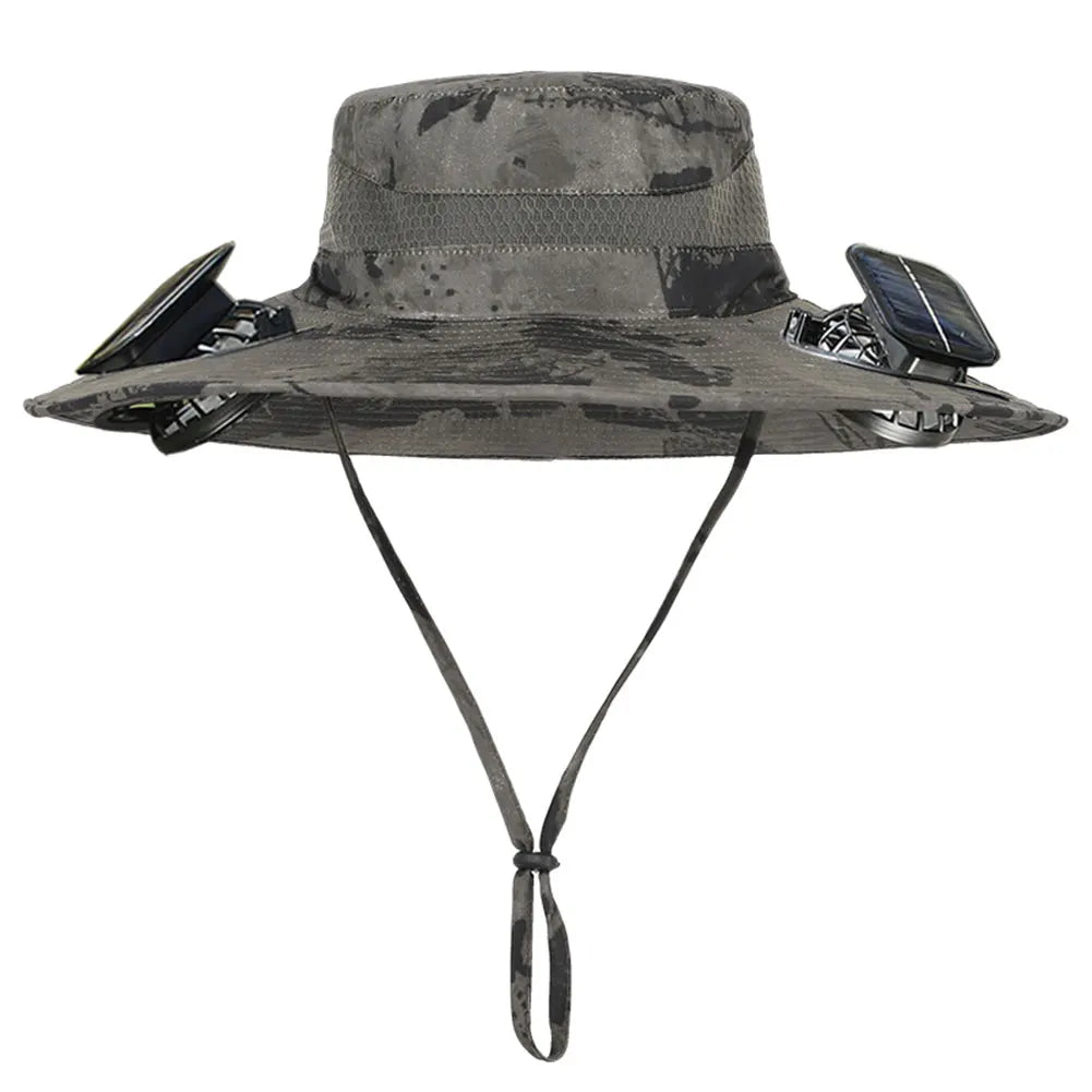 Craft of Weaving Tat Solar Fan Sun Hat With CoolingFans