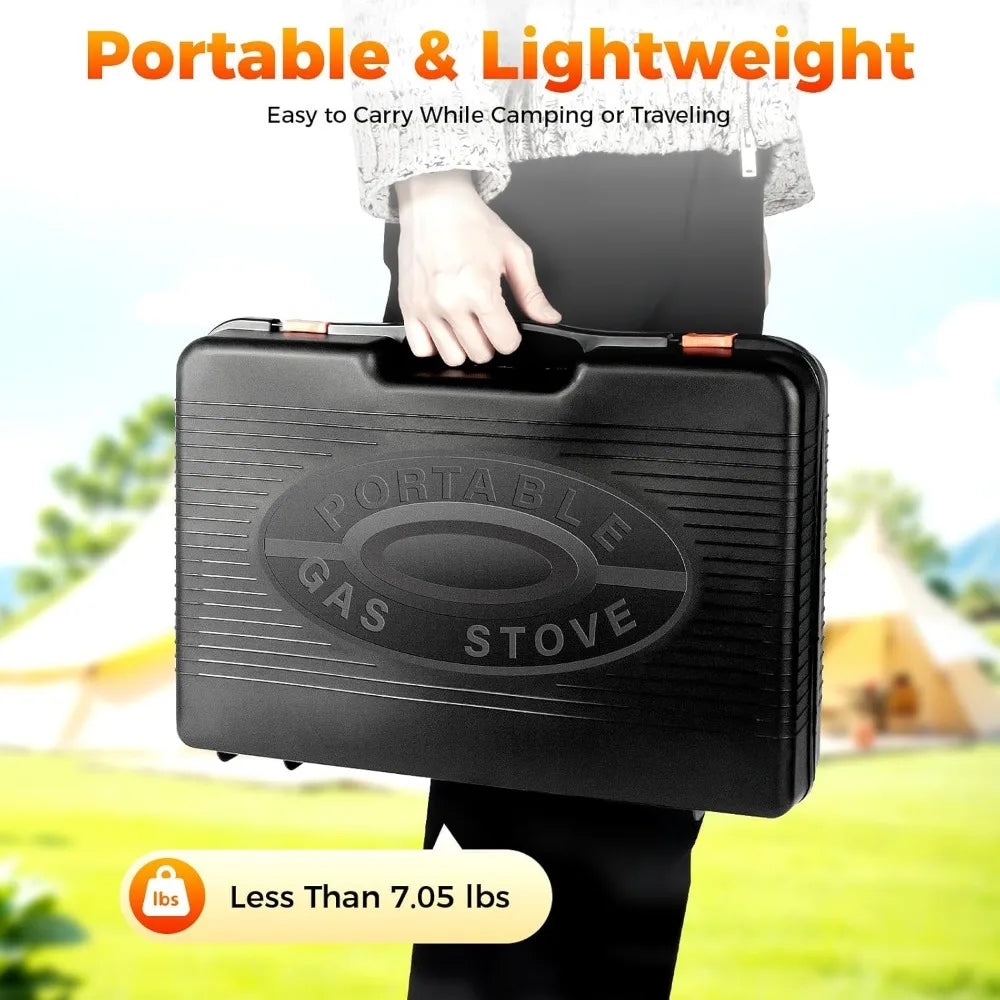 Portable Gas Grill Stove With Adjustable Firepower Camping