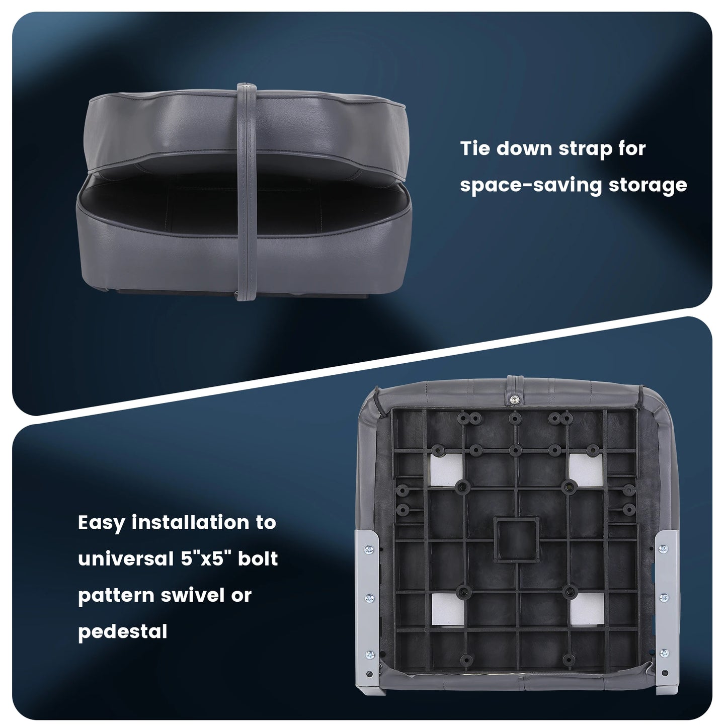 Hign-Concerned 2 Pack High Back Folding Fishing Boat Seats