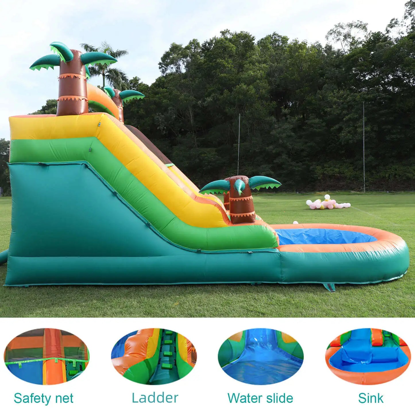 King Inflatable Water Slide Pool Bounce House For Outdoors