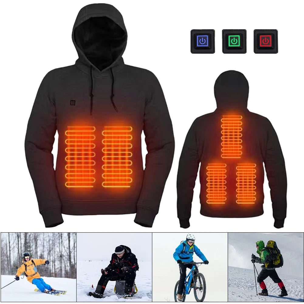 APWIKOGERCN Heated Jacket 5 Zones USB Rechargeable Unisex