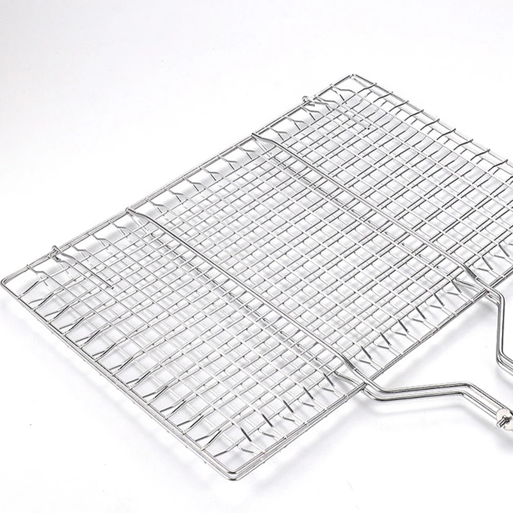 ANENG BBQ Grilling Basket Folding Outdoor Rack Stainless