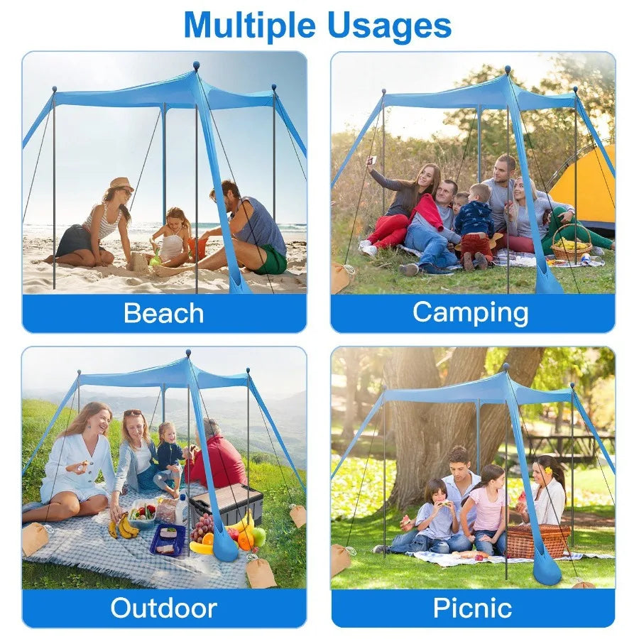 Beach Canopy Tent Sun Shelter UPF50 Outdoor Shade Ultra