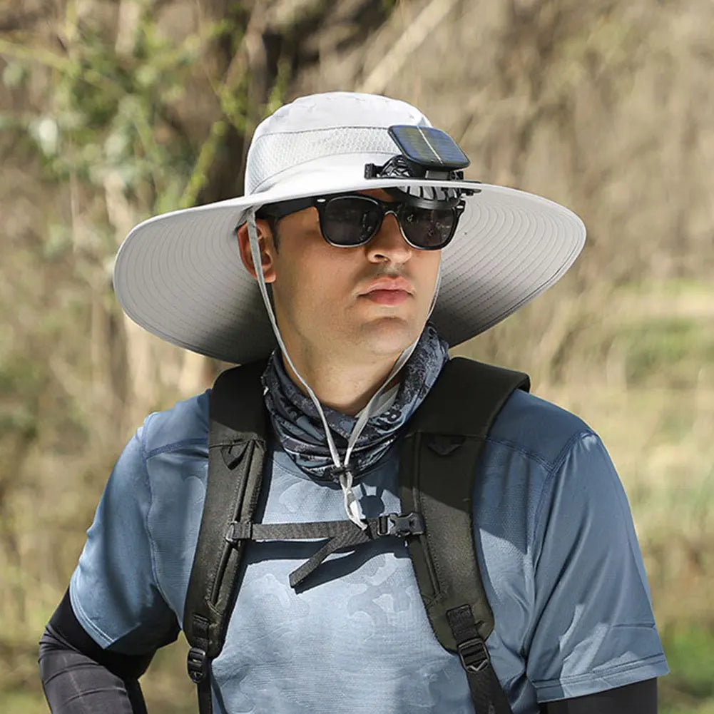 Craft of Weaving Tat Solar Fan Sun Hat With CoolingFans