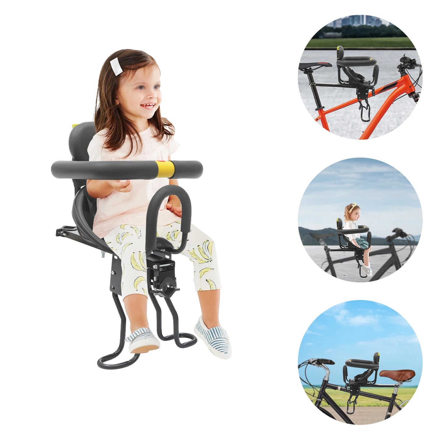 CNCEST Front Mounted Child Bike Seat for Mountain Bikes