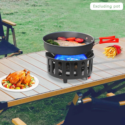 Portable Camping Gas Stove 21000W Windproof With Adapter
