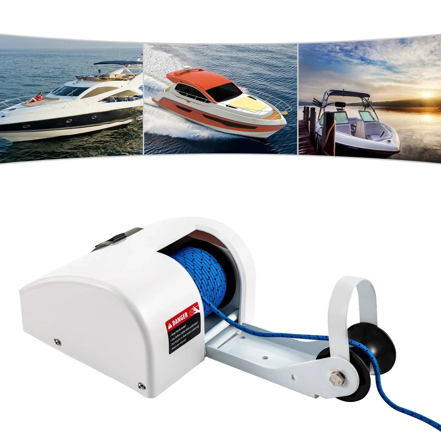 Electric Anchor Winch 12V 45LBS With Remote Controller