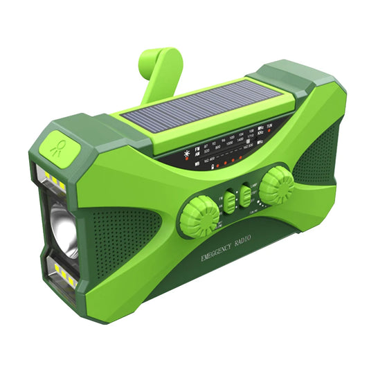 Hignconcerned Portable 10000mAh Solar Radio Hand Crank LED