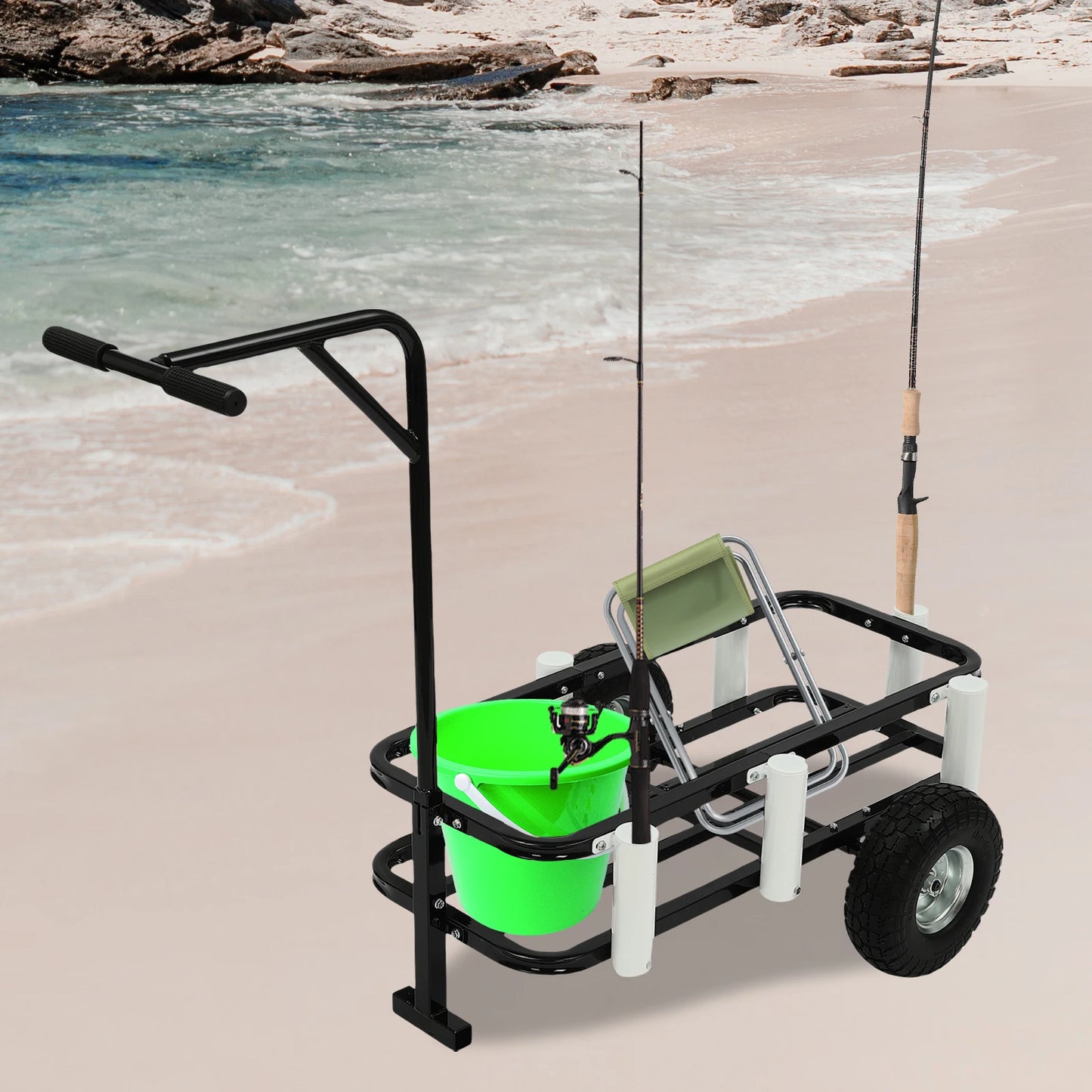 Hign Concerned Fishing Cart High Carbon Steel 198 Lbs Load