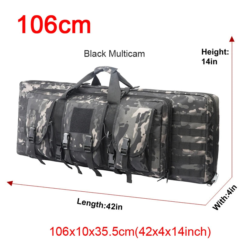 LQARMY Tactical Double Rifle Case Molle Sniper Airsoft Bag