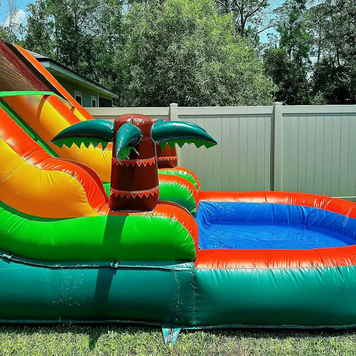 King Inflatable Water Slide Pool Bounce House For Outdoors
