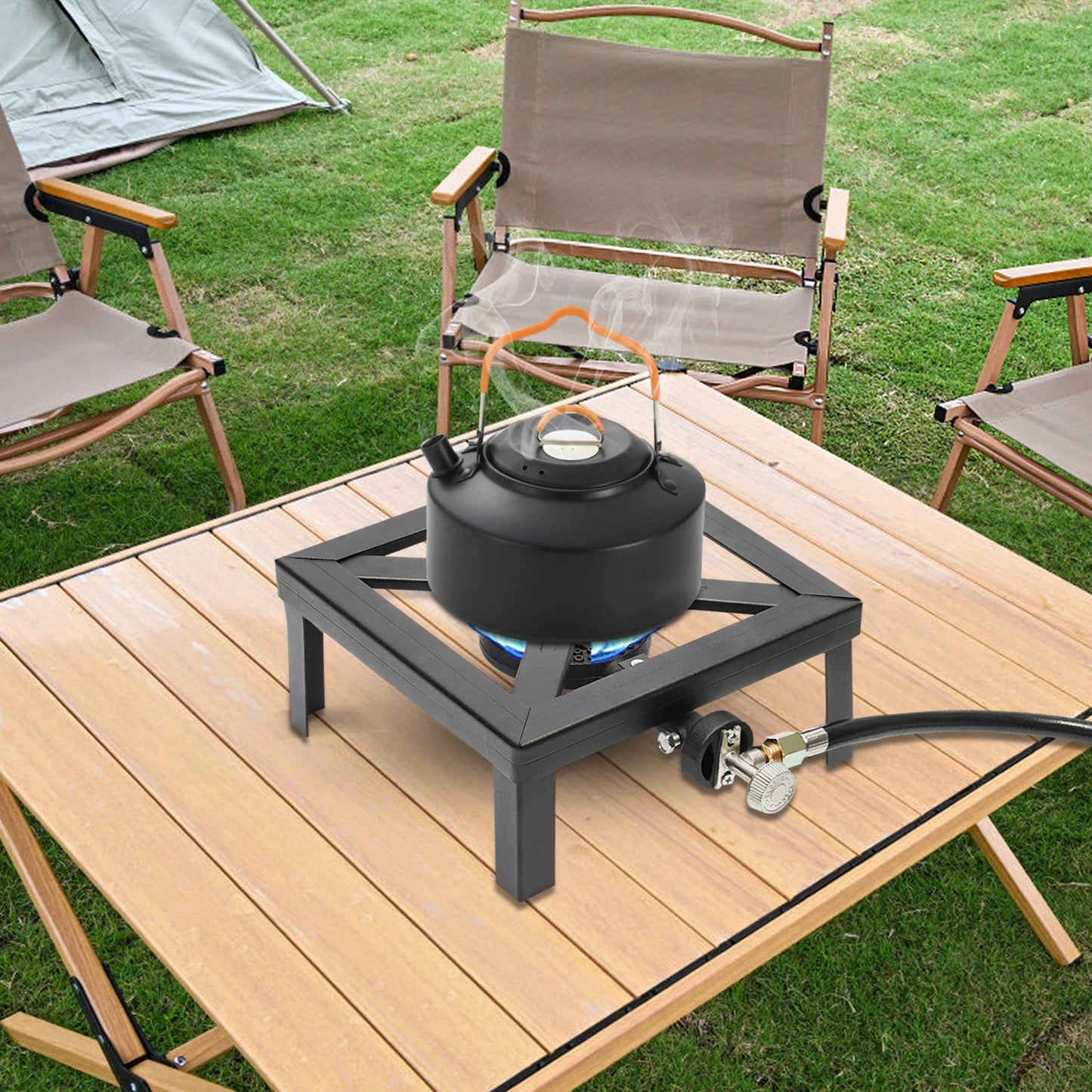 8000W Portable Single Burner Gas Stove For Camping BBQ