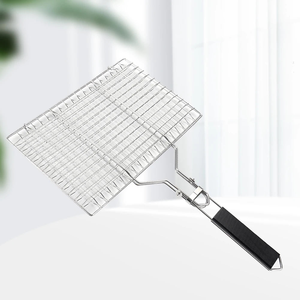 ANENG BBQ Grilling Basket Folding Outdoor Rack Stainless