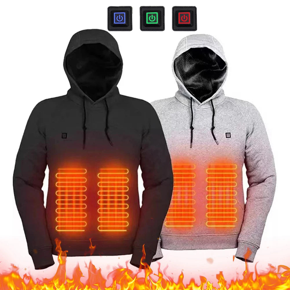 APWIKOGERCN Heated Jacket 5 Zones USB Rechargeable Unisex
