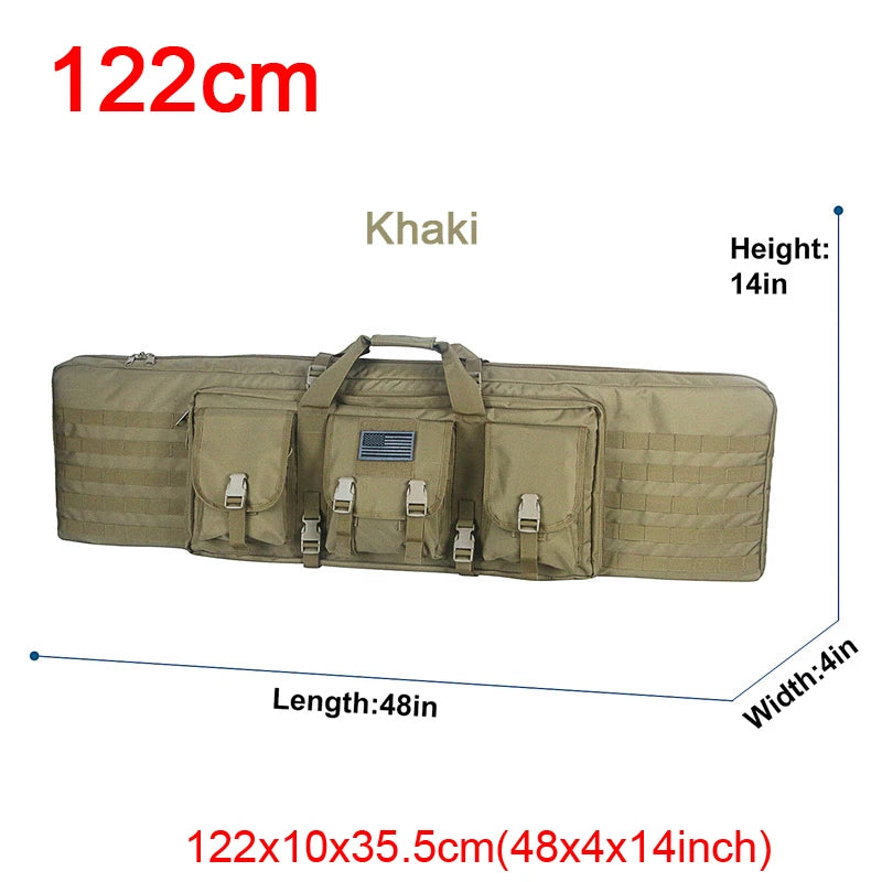 LQARMY Tactical Double Rifle Case Molle Sniper Airsoft Bag