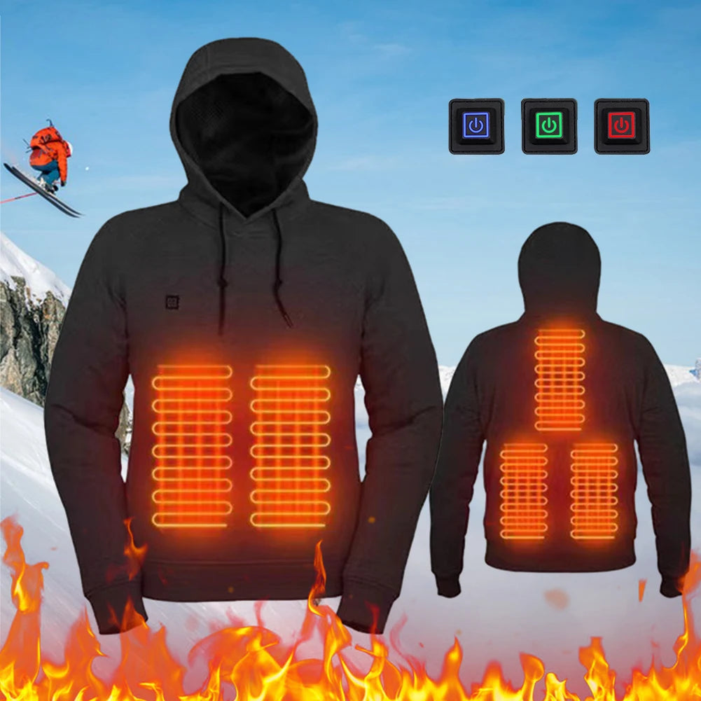 APWIKOGERCN Heated Jacket 5 Zones USB Rechargeable Unisex