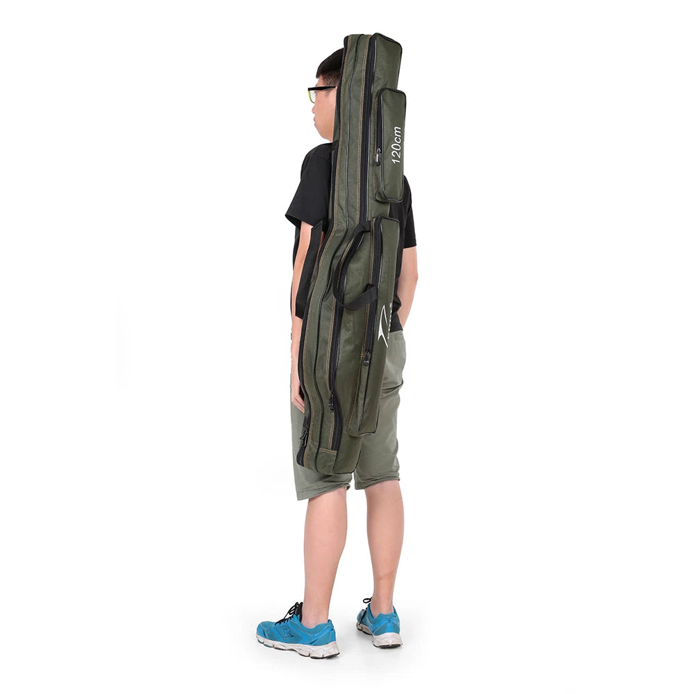 Hign Concerned Portable Folding Fishing Rod Carrier Canvas