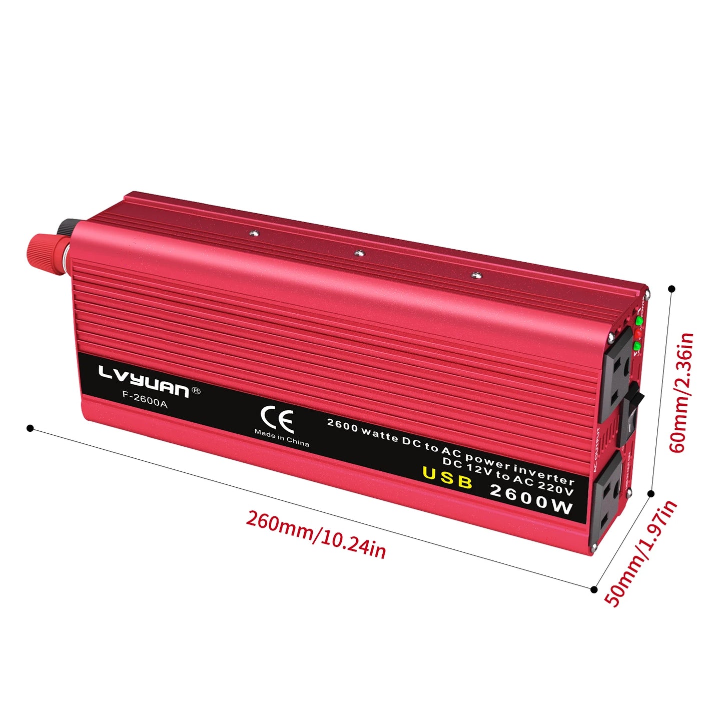 Foval DC To AC Inverter 1500W 2000W 2600W For Vehicles
