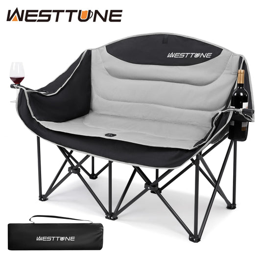 Westtune Double Camping Chair Oversized Loveseat Outdoor