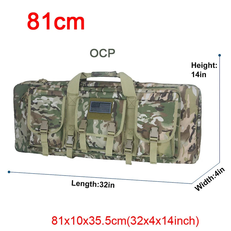 LQARMY Tactical Double Rifle Case Molle Sniper Airsoft Bag