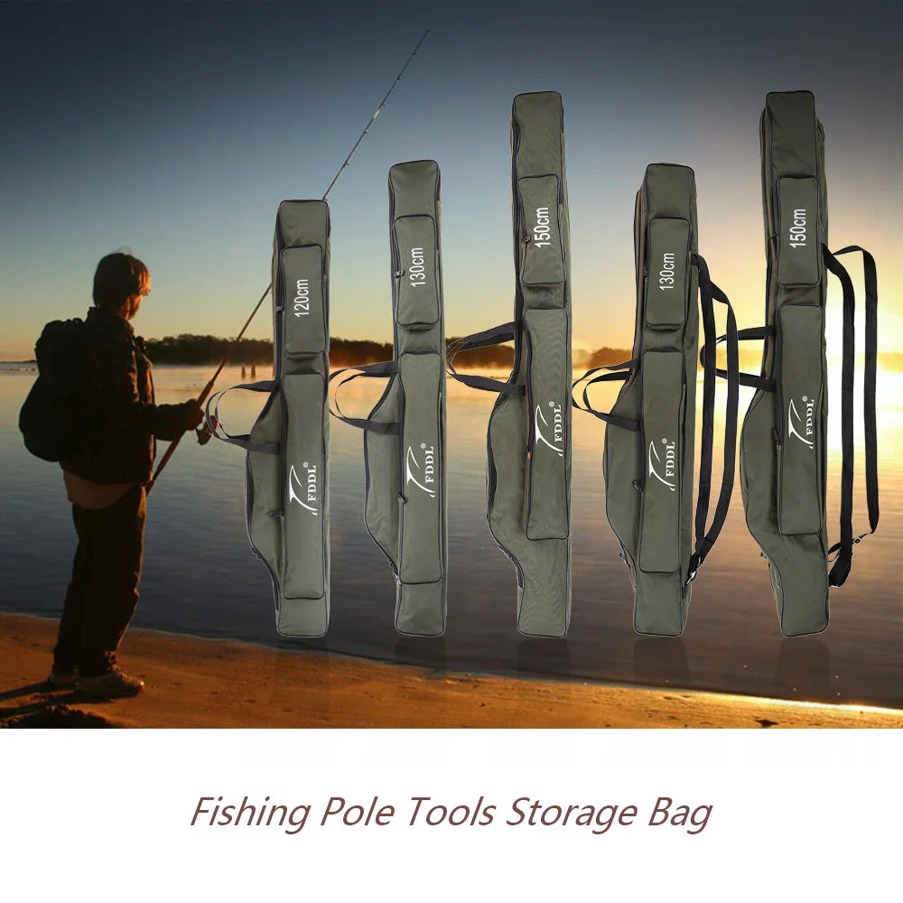 Hign Concerned Portable Folding Fishing Rod Carrier Canvas