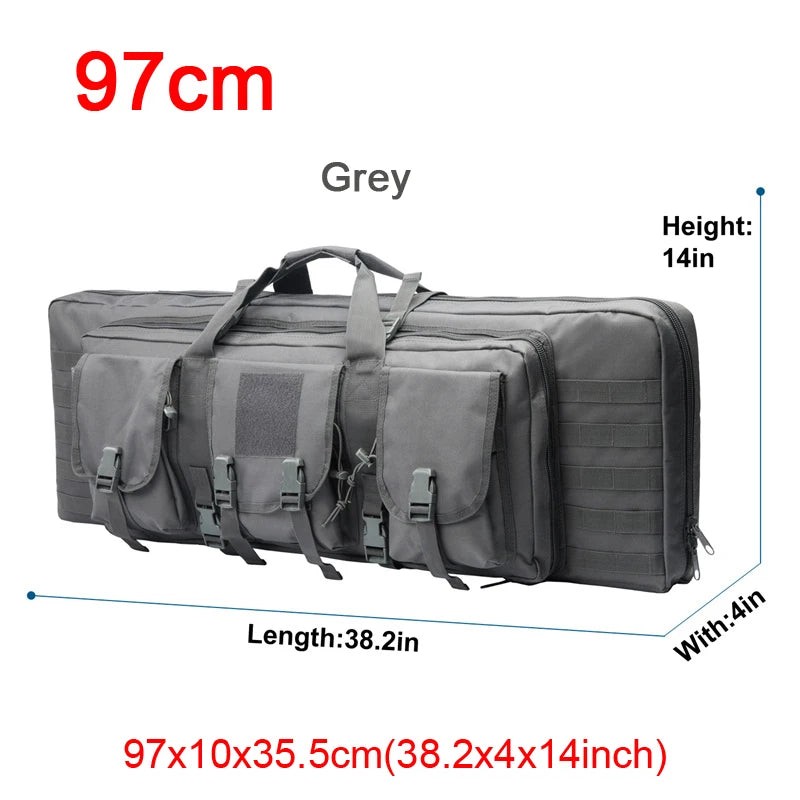 LQARMY Tactical Double Rifle Case Molle Sniper Airsoft Bag