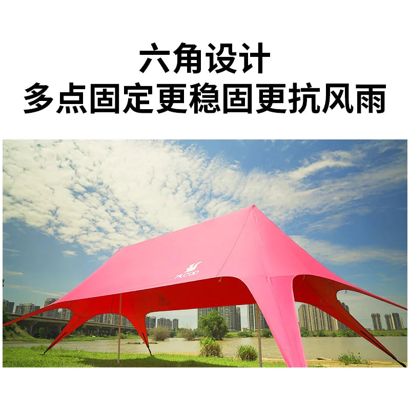 MUJOD Awning Tent Waterproof Oxford Coated Outdoor Shelter