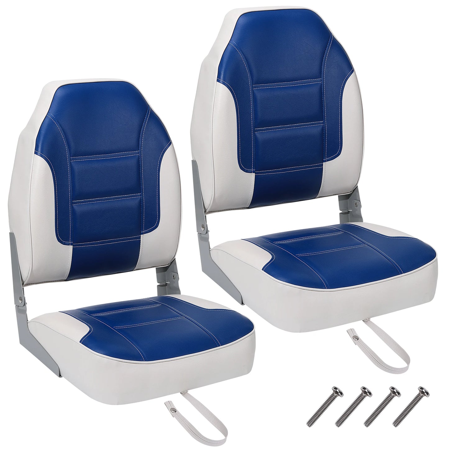 Hign-Concerned 2 Pack High Back Folding Fishing Boat Seats