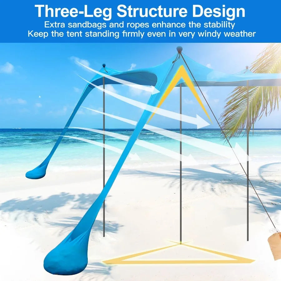 Beach Canopy Tent Sun Shelter UPF50 Outdoor Shade Ultra