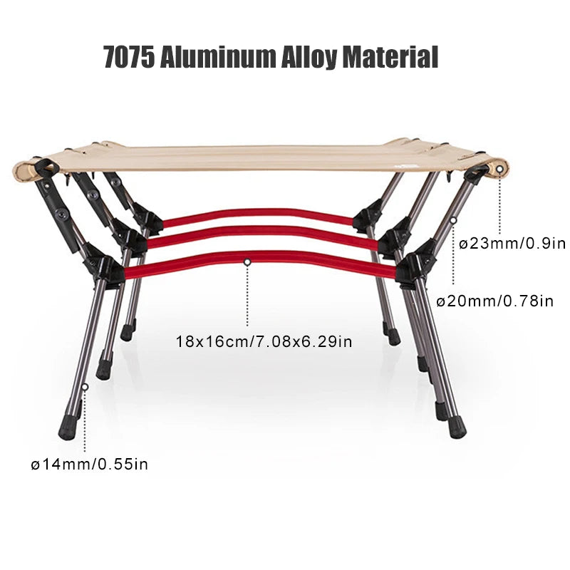 West Tune Camping Cot With Leg Extenders Ultralite Aluminum