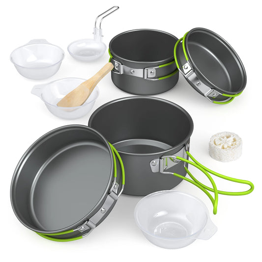 LIXADA Outdoor Cookware Tableware Set for 2 to 3 Camping