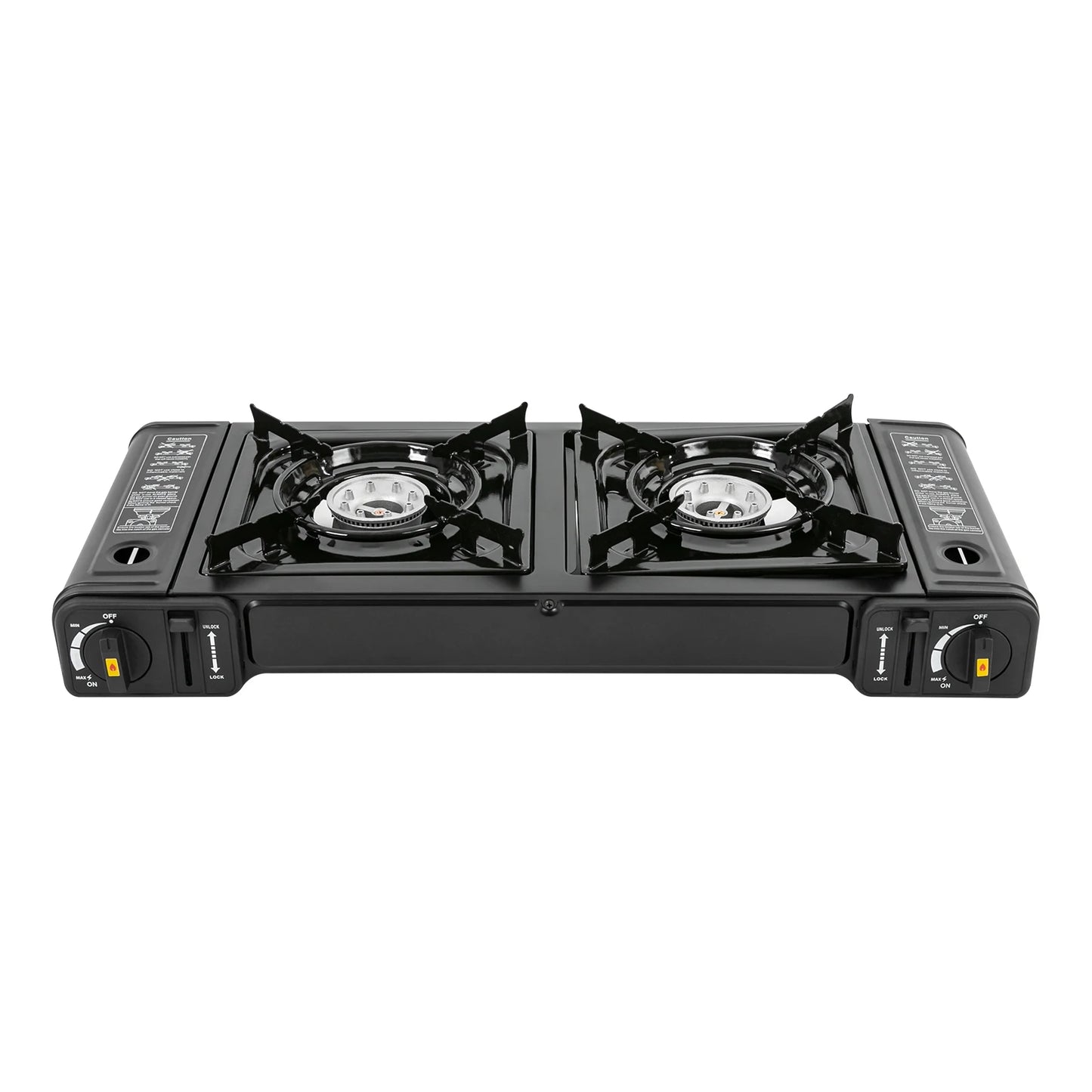 Portable 2 Burner Camping Stove for Travel and Outdoors