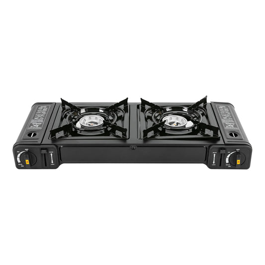 Portable 2 Burner Camping Stove for Travel and Outdoors