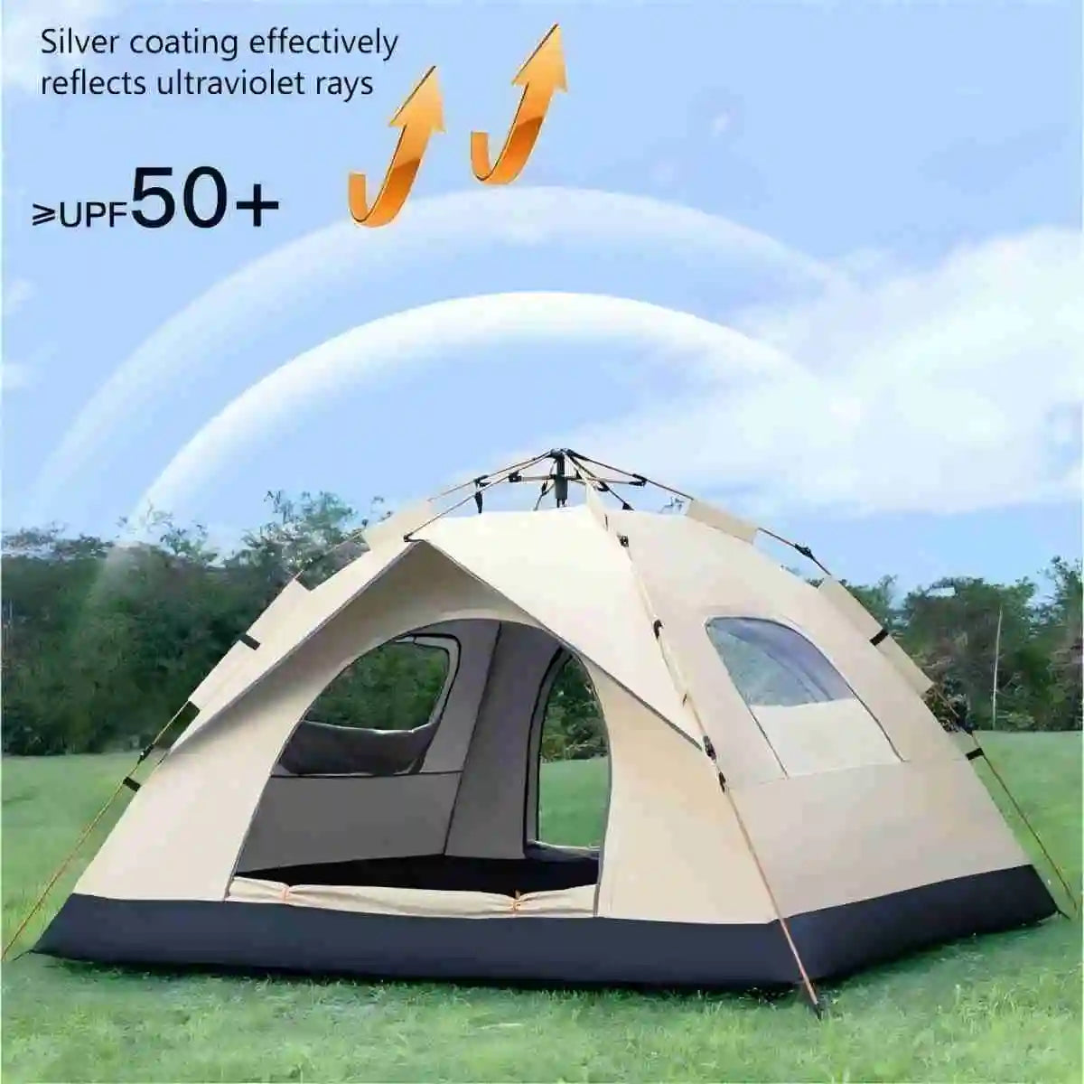 Pakicetus Shelter Sunshade Camping Tent With Two Doors